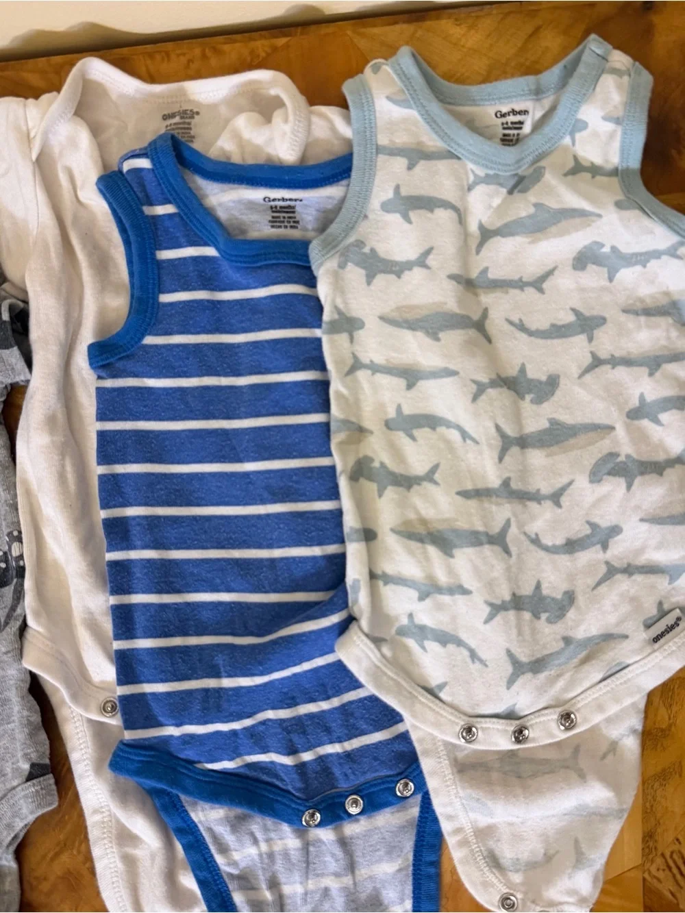Baby Jumpsuit Bundle 6-9M Blue Boy Sharks Tractor Farm